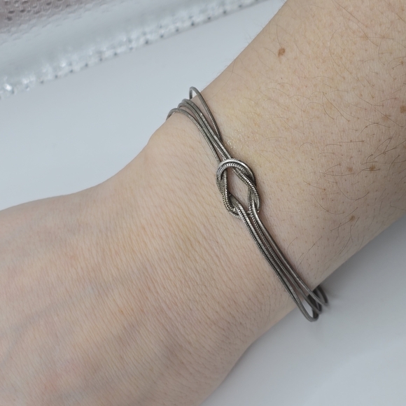 Italian 4 Strand 925 Knot Bracelet - Picture 4 of 4